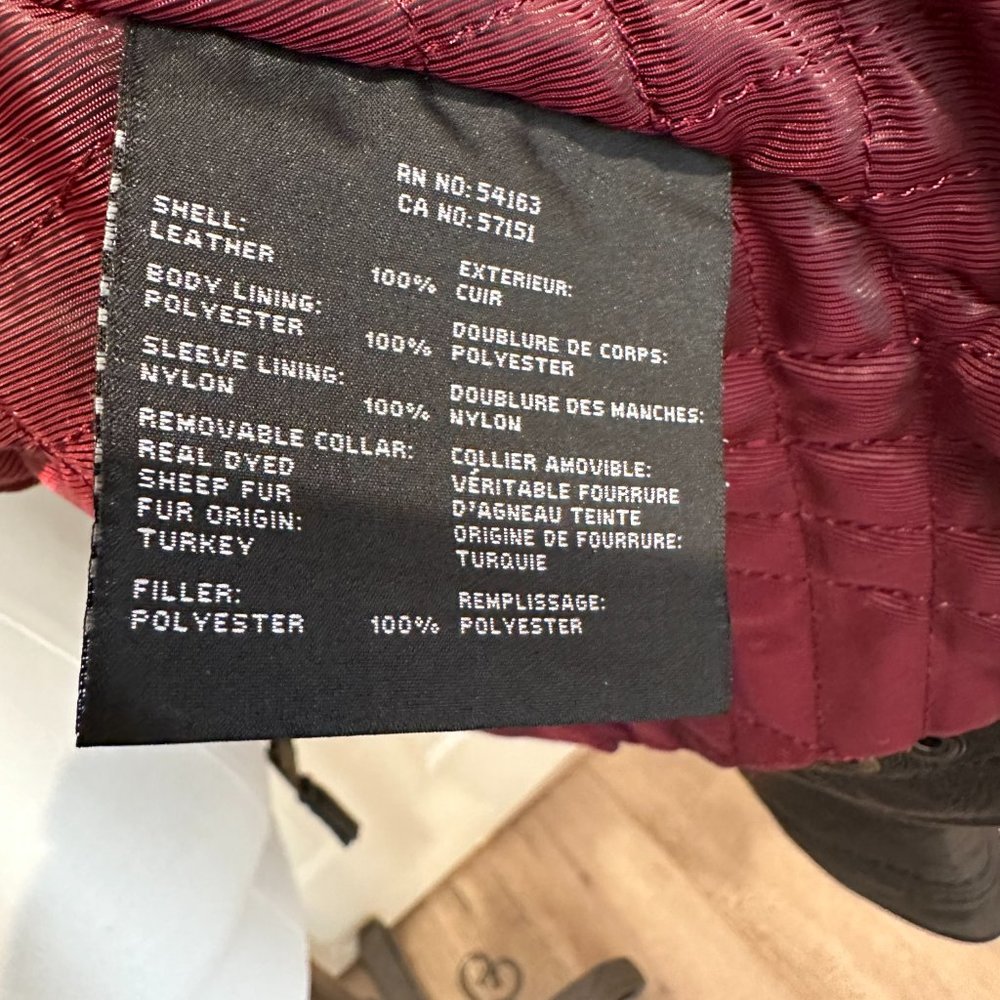 Men's Brown Leather Bomber Jacket - Picture 9 of 11